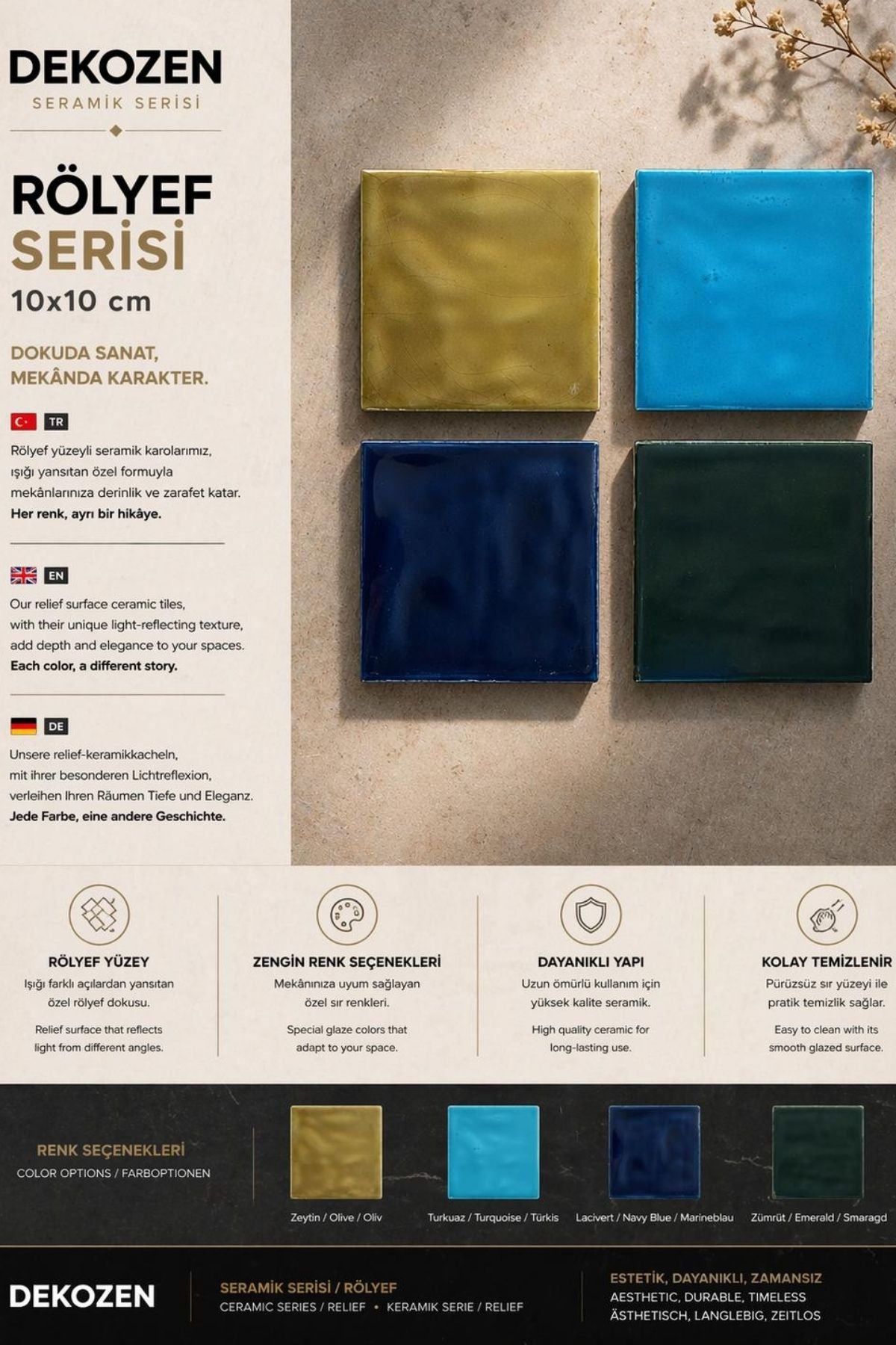 El Yapımı (Handmade) Seramik Dekor