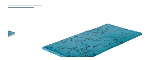 Serapool Blue Bead Merdiven Kaymazı Sol Bitiş 33x66x0,76 cm