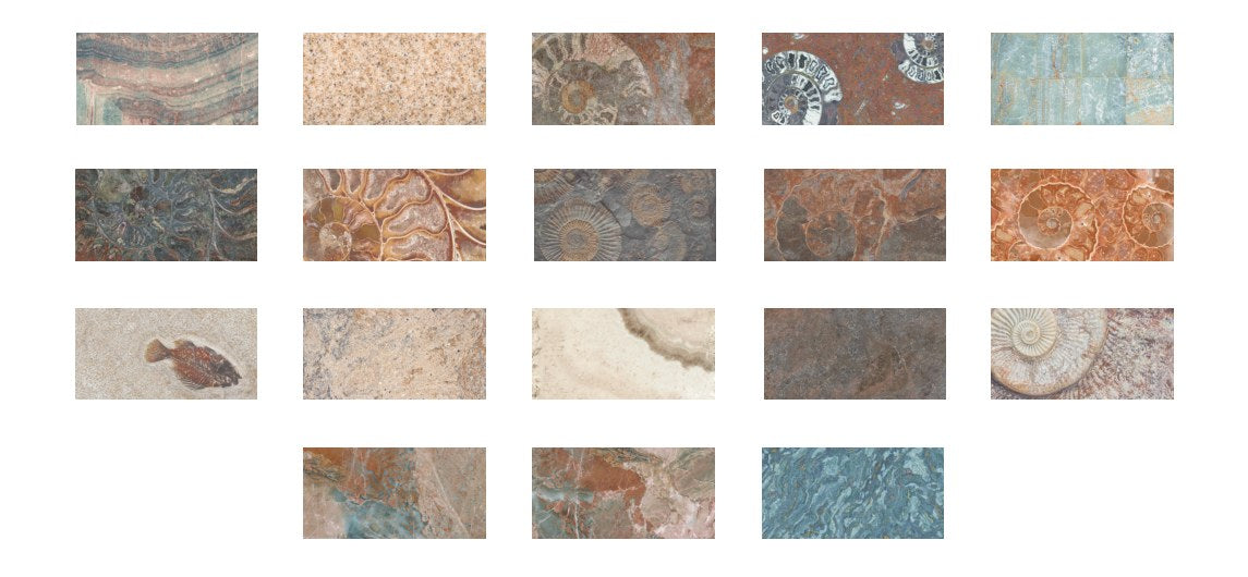 Serapool Fossil Mix Porselen Havuz Karosu 33x33 cm
