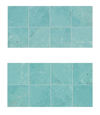 Serapool Piazza Cyan Porselen Havuz Karosu 33x33 cm