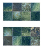 Serapool Piazza Green Porselen Havuz Karosu 33x33 cm