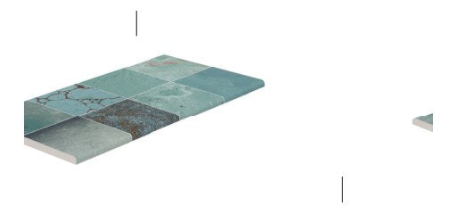 Serapool Piazza Turquoise Infinity Karo Tek Bitiş 33x66x1,80 cm