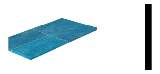 Serapool Patchwork Marin Merdiven Kaymazı Sol Bitiş 33x66x1,80 cm