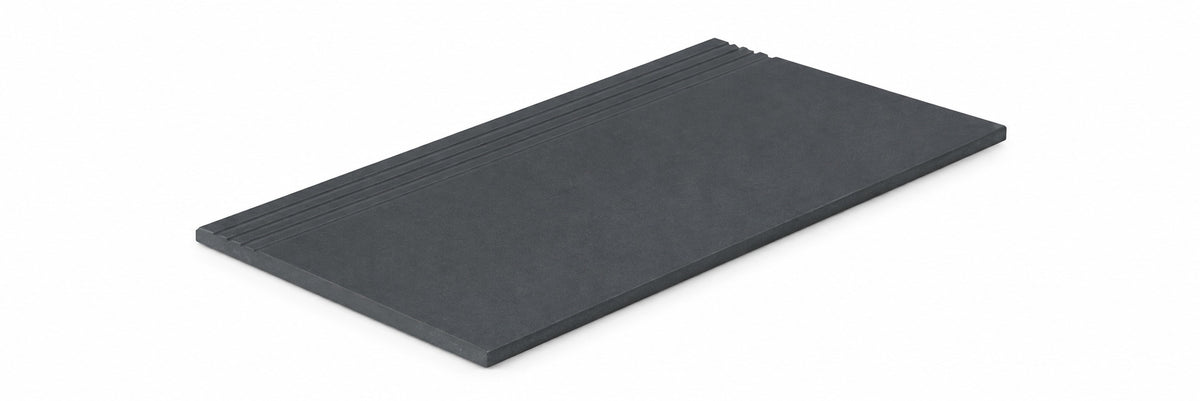 Serapool Relax Black & Black Merdiven Kaymazı Sağ Bitiş 33x66x1,80 cm