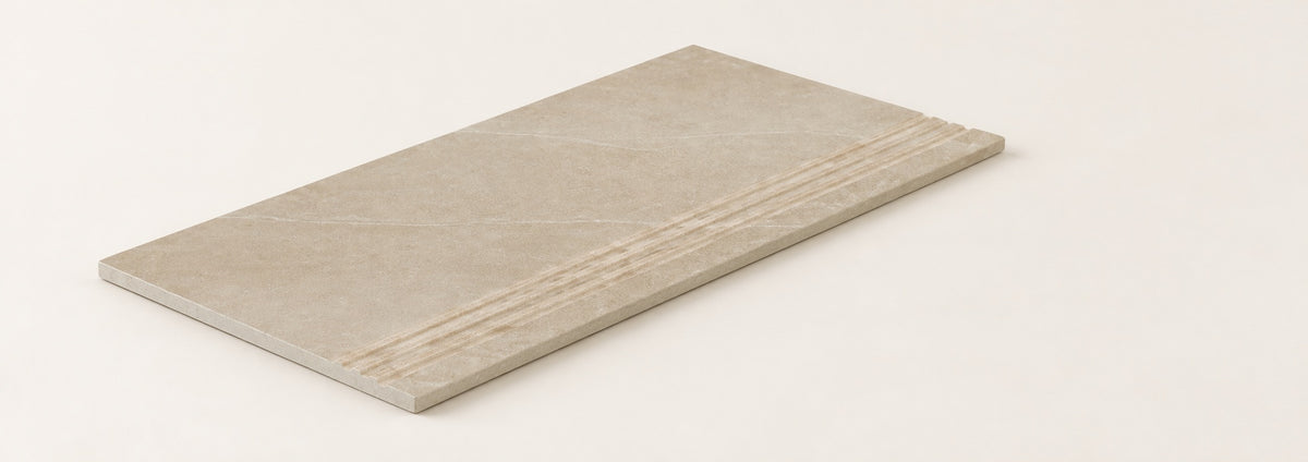Serapool Relax Basalt Beige Merdiven Kaymazı 33x66x1,80 cm