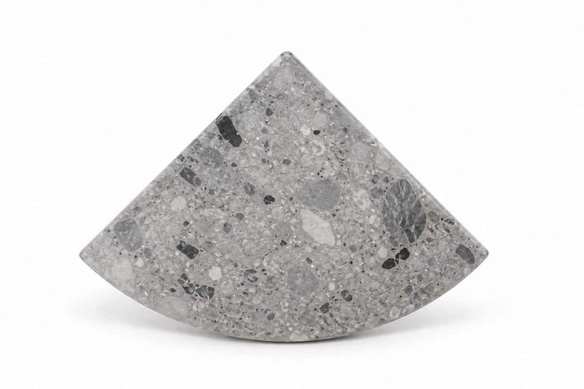 Serapool Relax Ceppo Terrazzo Grey Dışbükey Köşe Parçası (DBK) 4x4 cm