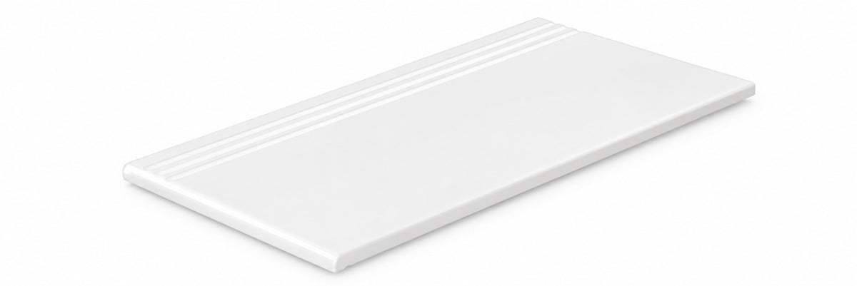 Serapool Relax White & White Merdiven Kaymazı Sağ Bitiş 33x66x1,80 cm