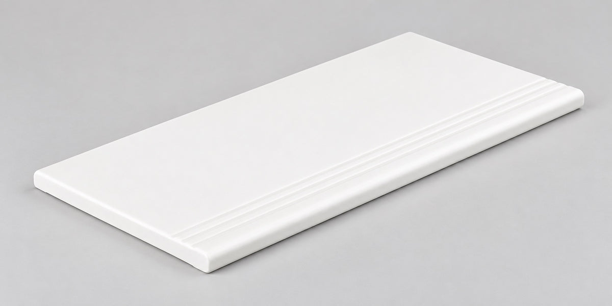 Serapool Relax White & White Merdiven Kaymazı Sol Bitiş 33x66x0,75 cm