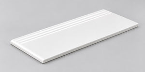 Serapool Relax White & White Merdiven Kaymazı Sağ Bitiş 33x66x0,75 cm