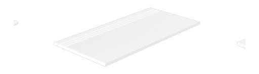 Serapool Relax White & White Merdiven Kaymazı Sağ Bitiş 33x66x0,75 cm