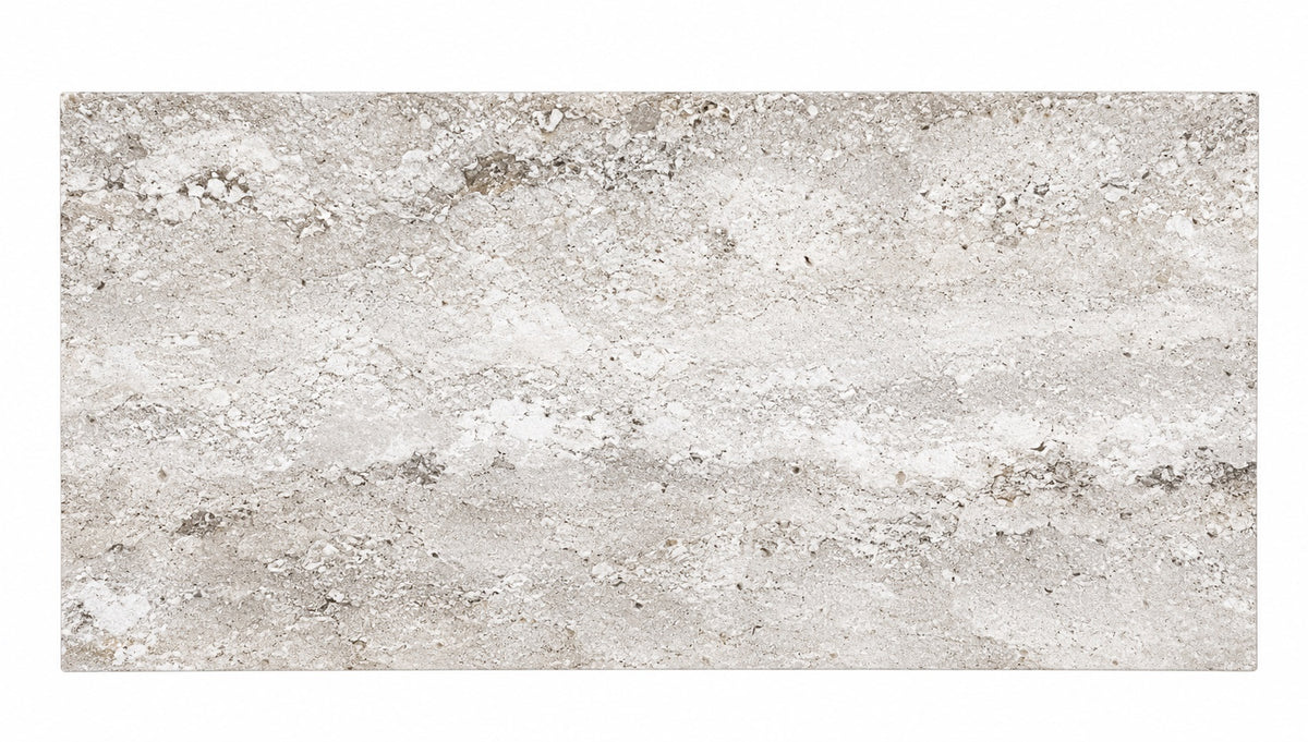 Serapool Silver Traverten Porselen Teras Kaymazı 33x66 cm