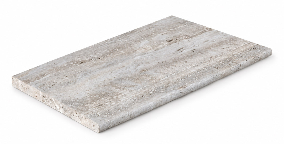 Serapool Silver Traverten Merdiven Kaymazı Sol Bitiş 33x66x1,80 cm