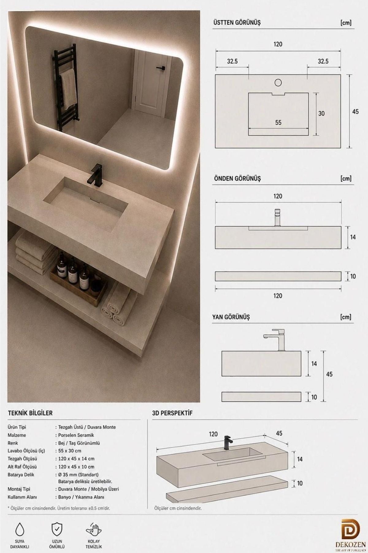 Porselen Seramik Lavabo