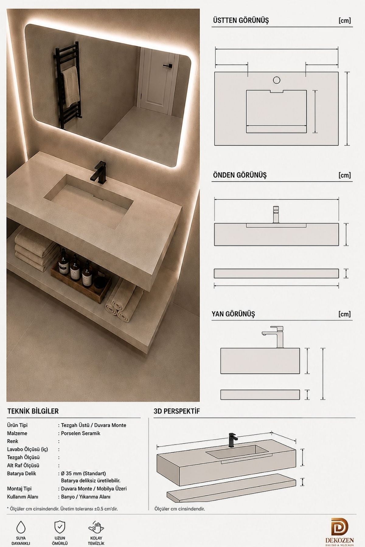 Porselen Seramik Lavabo