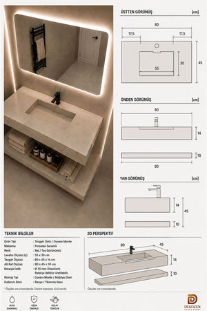 Porselen Seramik Lavabo