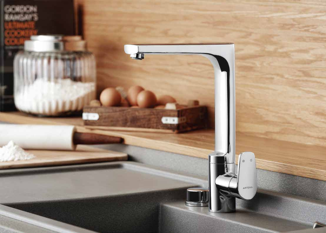 Z-Line ve Q-Line eviye bataryalarını tasarladık. Modern tasarımlı L tipi boruları, sağ-sol kullanım kolaylığı - Artema