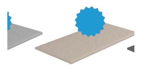 Serapool Relax Porselen Çizgi Taşma Tutamak Fullbody FB33HPC-HB 33x66x1,80 cm Yarım Pahlı Kenar