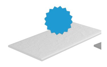 Serapool Relax Porselen Çizgi Taşma Tutamak Fullbody FW33HPC-HB 33x66x1,80 cm Yarım Pahlı Kenar