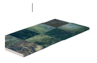Serapool Piazza Green Infinity Karo Çift Bitiş 33x66x1,80 cm