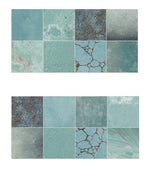 Serapool Piazza Turquoise Porselen Havuz Karosu 33x33 cm
