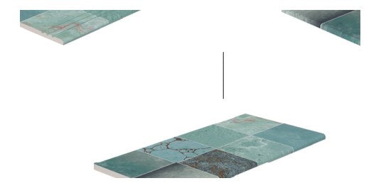 Serapool Piazza Turquoise Infinity Karo Tek Bitiş 33x66x0,76 cm