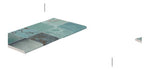 Serapool Piazza Turquoise Infinity Karo Tek Bitiş 33x66x1,80 cm