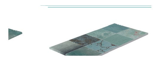 Serapool Piazza Turquoise Merdiven Kaymazı Sağ Bitiş 33x66x0,76 cm