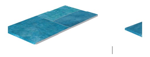 Serapool Patchwork Marin Merdiven Kaymazı Sağ Bitiş 33x66x1,80 cm