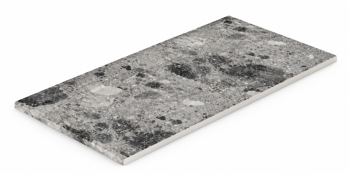 Serapool Relax Ceppo Terrazzo Grey Merdiven Kaymazı Sağ Bitiş 33x66x1,80 cm
