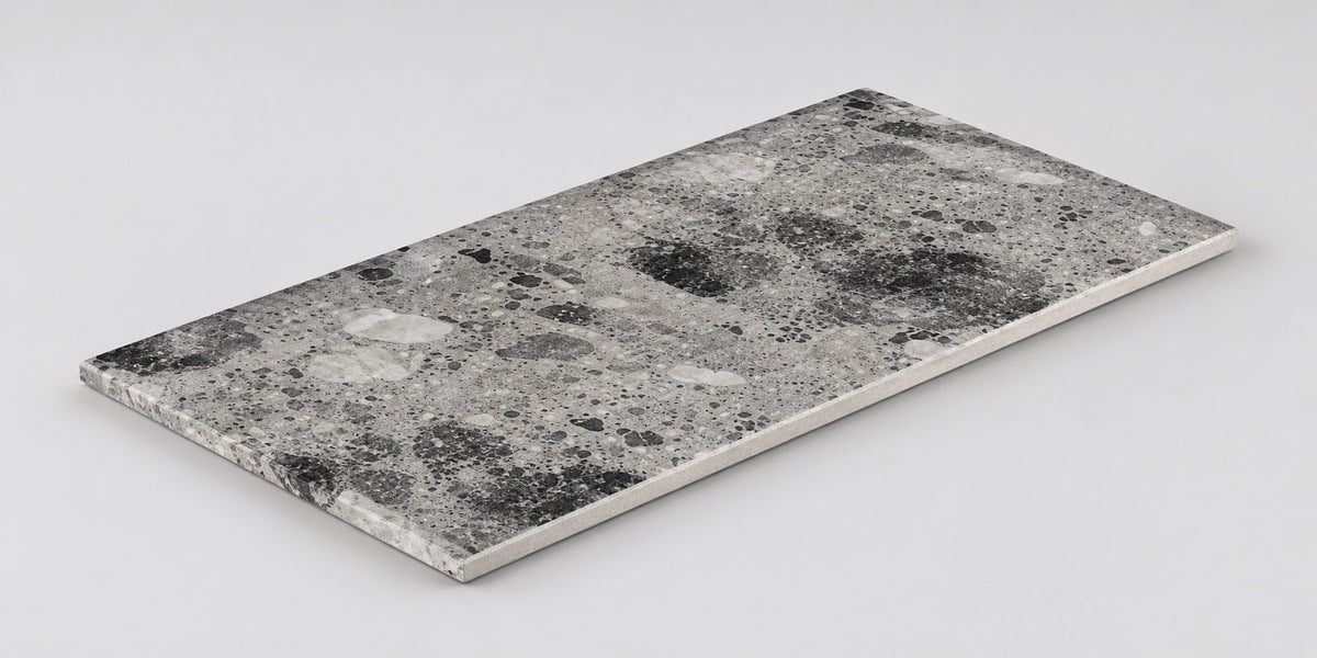 Serapool Relax Ceppo Terrazzo Grey Merdiven Kaymazı Sağ Bitiş 33x66x1,80 cm