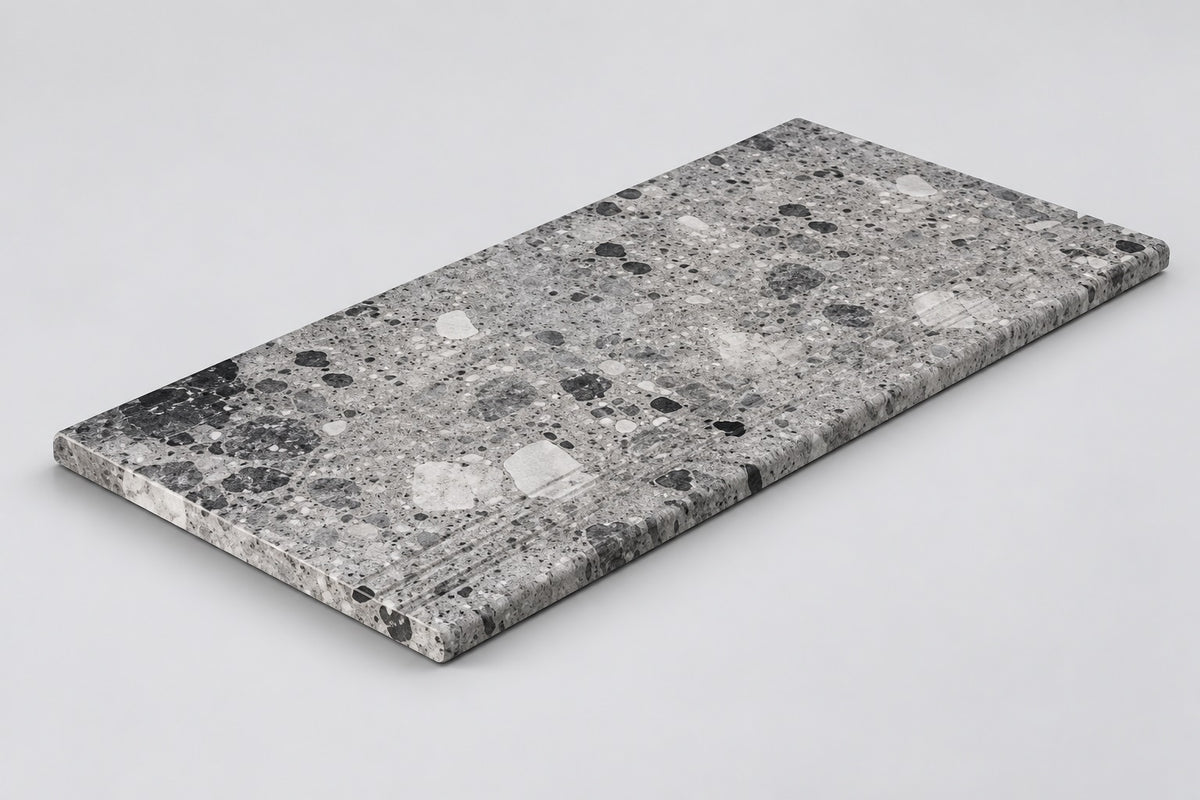 Serapool Relax Ceppo Terrazzo Grey Merdiven Kaymazı Sol Bitiş 33x66x0,75 cm