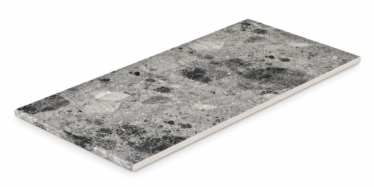 Serapool Relax Ceppo Terrazzo Grey Merdiven Kaymazı Sağ Bitiş 33x66x0,75 cm