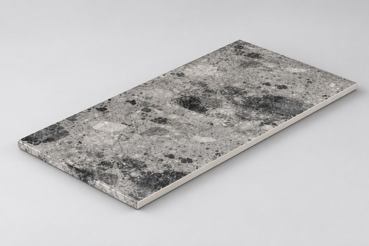 Serapool Relax Ceppo Terrazzo Grey Merdiven Kaymazı Sağ Bitiş 33x66x0,75 cm