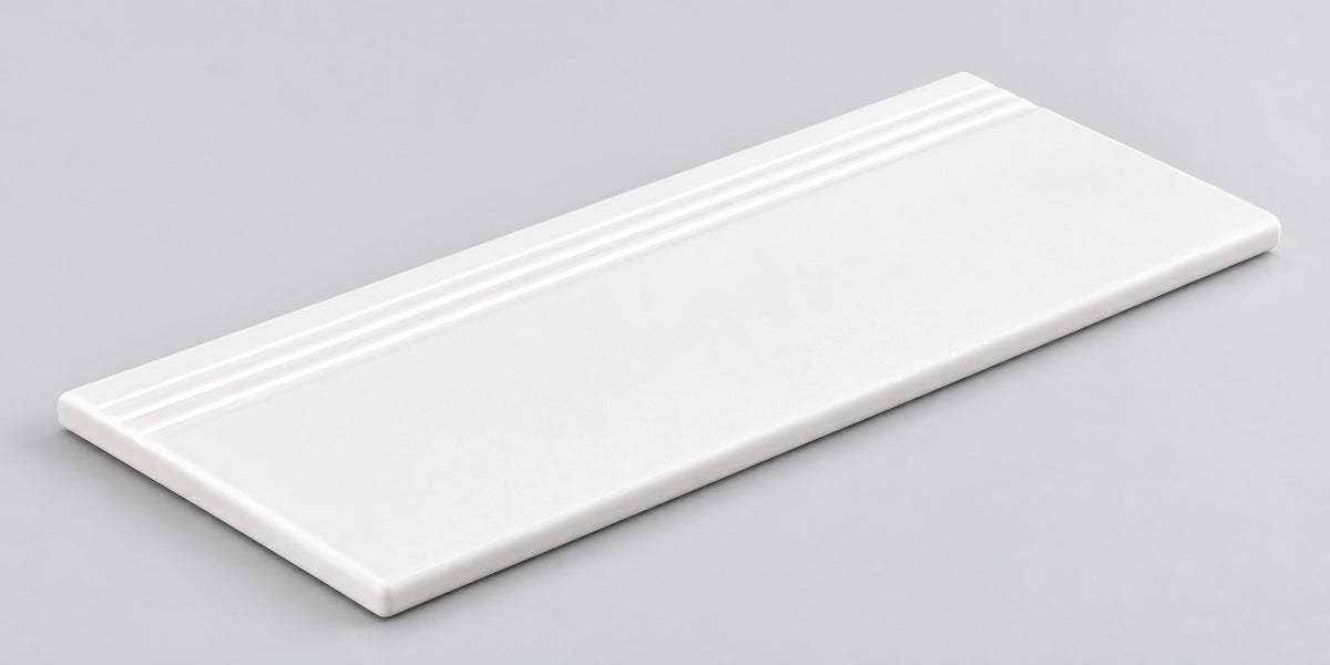 Serapool Relax White & White Merdiven Kaymazı Sağ Bitiş 33x66x1,80 cm