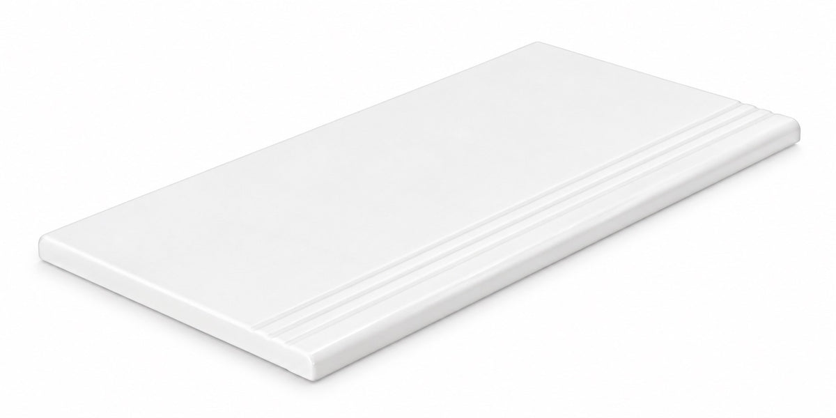 Serapool Relax White & White Merdiven Kaymazı Sol Bitiş 33x66x0,75 cm
