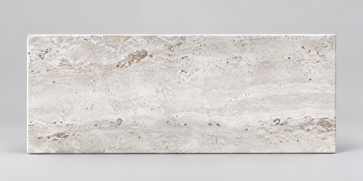 Serapool Silver Traverten Porselen Teras Kaymazı 33x66 cm