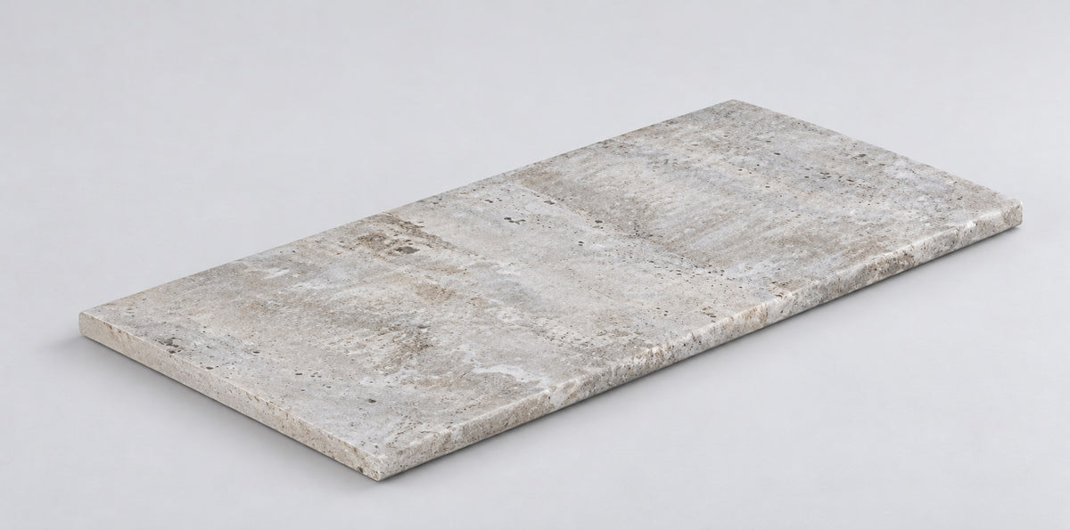 Serapool Silver Traverten Infinity Karo Çift Bitiş 33x66x0,76 cm