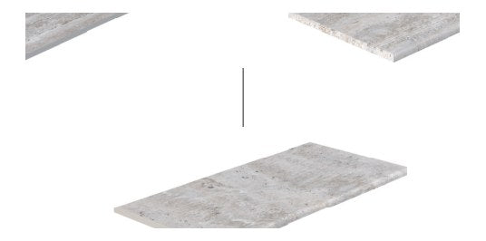 Serapool Silver Traverten Infinity Karo Çift Bitiş 33x66x0,76 cm