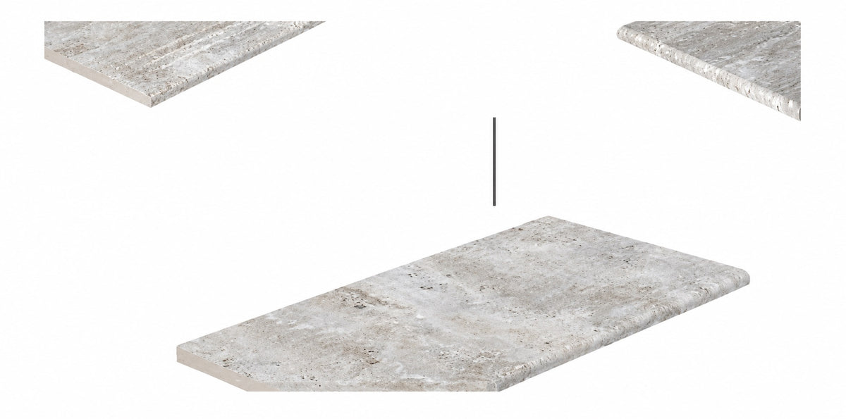 Serapool Silver Traverten Infinity Karo Tek Bitiş 33x66x0,76 cm