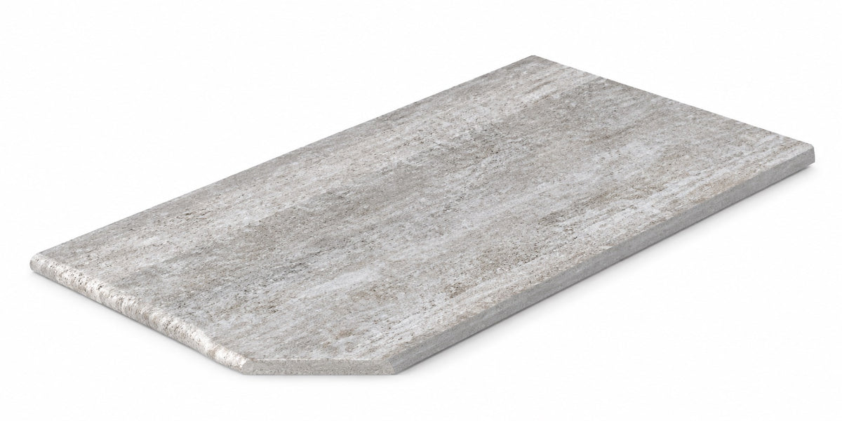 Serapool Silver Traverten Merdiven Kaymazı Sağ Bitiş 33x66x0,76 cm