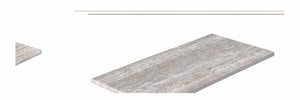 Serapool Silver Traverten Merdiven Kaymazı Sağ Bitiş 33x66x0,76 cm
